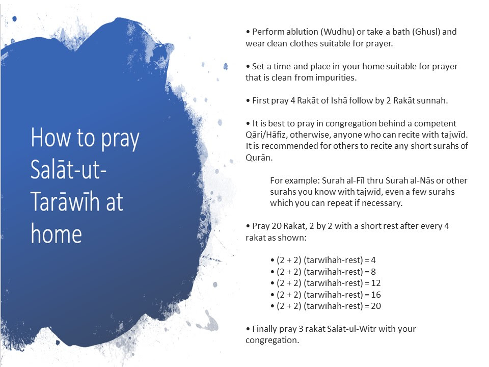 How to pray Salat-ul-Tarawih at home!